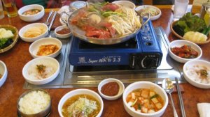 Korean Bbq (think there are enough side dishes?)